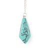 Synthetic Turquoise Cone Pointed Dowsing Pendulums G-A249-02S-05-2