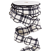 1 Roll Polyester Ruffled Ribbon SRIB-CY0001-14G-1