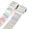 2 Rolls 2 Styles Vinyl Plastic Printable Holographic Stickers OFST-TA0001-11B-2