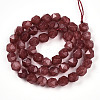 Dyed Natural White Jade Beads Strands G-T139-8mm-46O-3