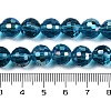 Transparent Electroplate Glass Beads Strands EGLA-N002-31-H07-4