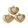 304 Stainless Steel Cat Eye Pendants STAS-P406-05G-1