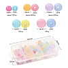 153 Pcs 5 Style Transparent Acrylic Ball Beads FACR-YW0001-03-3