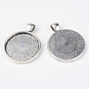 Tibetan Style Alloy Pendant Cabochon Settings LS-PALLOY-K109-37AS-NR-2