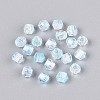 Transparent Spray Painted Glass Beads EGLA-N018-4mm-06-2