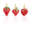6Pcs 3 Style Brass Enamel Pendants KK-BBC0019-49-6