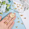 24Pcs 6 Styles Brass Pendants KK-BBC0014-37-2