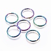 Ion Plating(IP) 304 Stainless Steel Split Key Rings LS-STAS-G201-09A-M-1