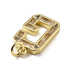Brass Micro Pave Cubic Zirconia Pendants KK-V014-01G-07-2