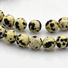 Round Natural Dalmatian Jasper Beads Strands G-N0120-23-8mm-1