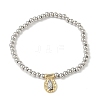 Brass Oval Charms Bracelets BJEW-B148-03A-01-4