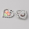 Platinum Alloy Rhinestone Pendants FIND-TAC0008-69P-02-2