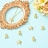 9Pcs 3 Styles Brass Micro Pave Clear Cubic Zirconia Charms KK-YW0004-65-4