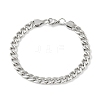 Non-Tarnish 201 Stainless Steel Twist Chain Bracelets for Women Men BJEW-I316-03P-1