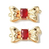 Brass Pave Cubic Zirconia Connector Charms KK-L208-01G-01-2