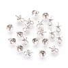 925 Sterling Silver Cup Pearl Bail Pin Pendants STER-P045-01P-6mm-1
