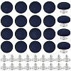24Pcs Pure Cotton Covered Iron Buttons BUTT-BC0001-19A-1