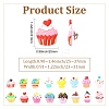 16Pcs PVC Ice Cream Lapel Pin Backs for Backpack Clothes JEWB-CJC0022-014A-2