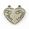 Tibetan Style Alloy Split Pendants TIBE-Q050-201AS-LF-2