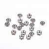 6-Petal Tibetan Style Alloy Flower Bead Caps LS-TIBE-S220-AS-01-RS-1