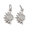 Brass Micro Pave Cubic Zirconia Pendants KK-B150-02P-01-1