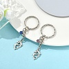 2Pcs Valentine's Day Alloy Glass Keychain KEYC-YW00188-4