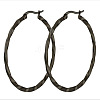 Titanium Steel Hoop Earrings STAS-TAC0001-11B-B-1