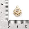 Brass Micro Pave Cubic Zirconia Pendants KK-M306-08G-3