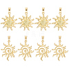 8Pcs 2 Styles Brass Pendants KK-BBC0024-51-1
