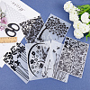 6Pcs 6 Styles Plastic Embossing Folders DIY-SP0005-35-3
