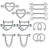 304 Stainless Steel Nipple Rings Sets WG90D56-01-1