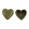Tibetan Style Alloy Heart Cabochons TIBE-S259-AB-FF-1