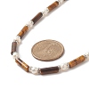 Natural Mixed Gemstone & Pearl & Crystal Rhinestone Beaded Necklace for Women NJEW-JN04209-5