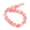 Cherry Quartz Glass Beads Strands G-K357-B09-01-2