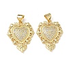 Brass Micro Pave Cubic Zirconia Pendants KK-L243-14G-02-1