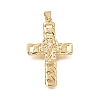 Brass Micro Pave Clear Cubic Zirconia Pendants CU-CBA4BAF-08G-1