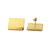 304 Stainless Steel Square Stud Earrings for Women EJEW-U020-16P-1