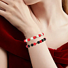 500Pcs Rubberized Style Imitated Silicone Acrylic Beads MACR-SP0001-07B-5
