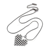 Anti-Tarnish 304 Stainless Steel Heat Pendant Round Snake Chain Necklaces for Women STAS-Z114-19P-4