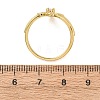 Brass Micro Pave Cubic Zirconia Finger Rings for Women RJEW-K261-11G-4