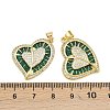 Brass Micro Pave Cubic Zirconia Pendants KK-D005-11G-3