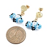 Glass Seed Bead Dangle Stud Earrings EJEW-MZ00283-5