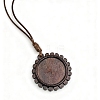 Wood Pendant Cabochon Settings WOOD-H106-26B-06-1