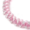 Round Glass Seed Braided Bead Bracelets BJEW-MZ00088-02-3