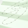 304 Stainless Steel Ball Link Chain/Satellite Chain Necklaces SA-CBA4160-20P-3