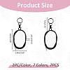 7Pcs 7 Colors Oval Transparent PVC Packaging Bags DIY-FH0007-66-2