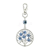 Alloy with Resin Evil Eye Pendant Decoration HJEW-JM01473-04-1