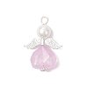 Alloy Acrylic Angel Pendants PALLOY-JF04142-4
