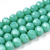 Opaque Solid Color Imitation Jade Glass Beads Strands EGLA-A044-P6mm-D31-1