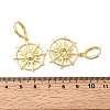 Sun Brass Hoop Earrings EJEW-H180-30C-G-5